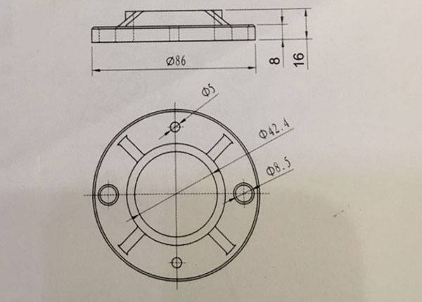 圓管座 管座結(jié)構(gòu)圖